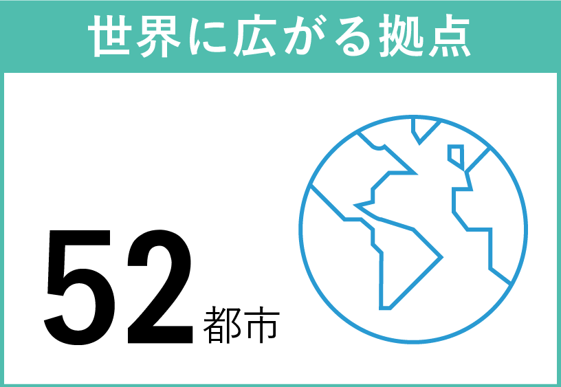 世界に広がる拠点51都市